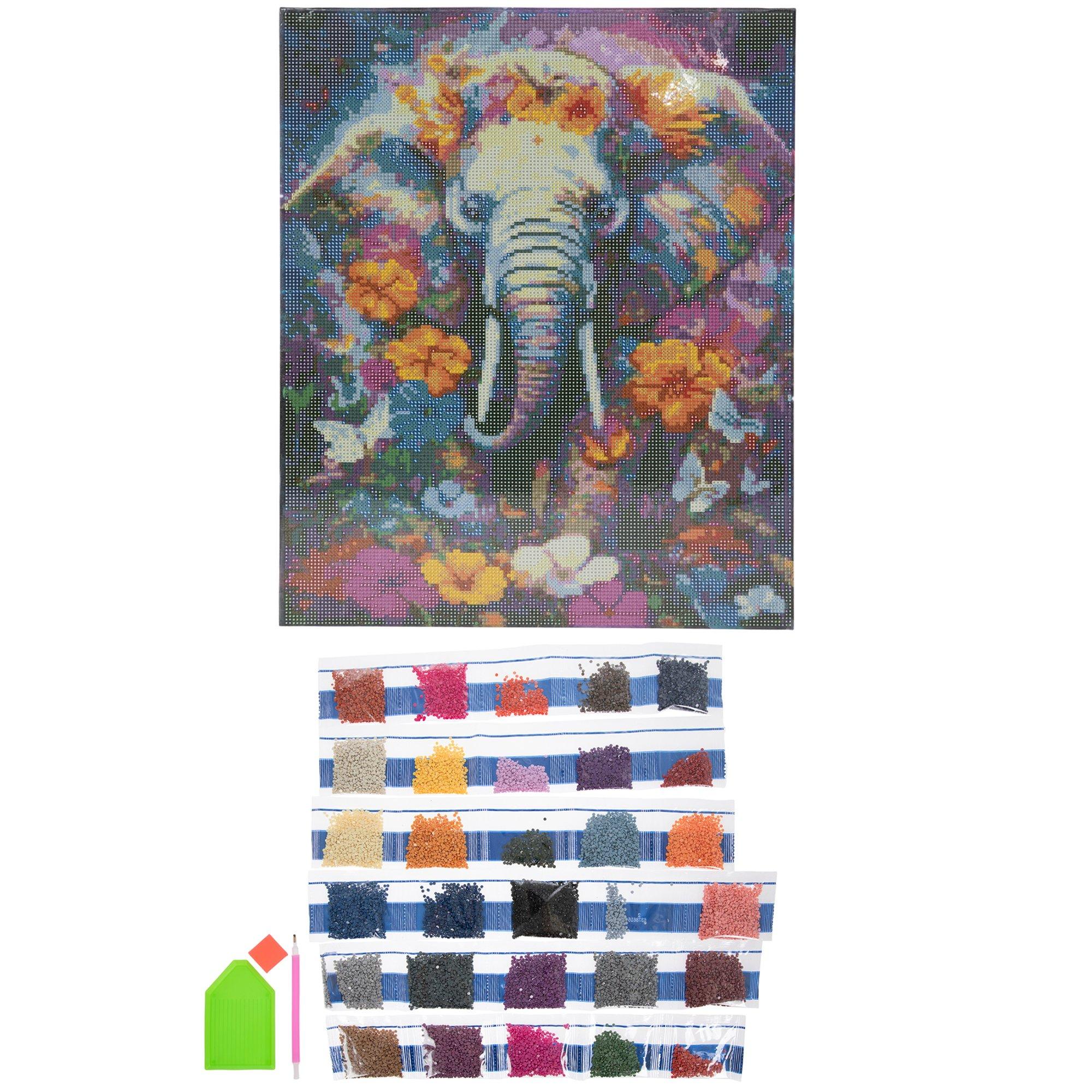 Floral Elephant Diamond Art Kit | Hobby Lobby | 6378616