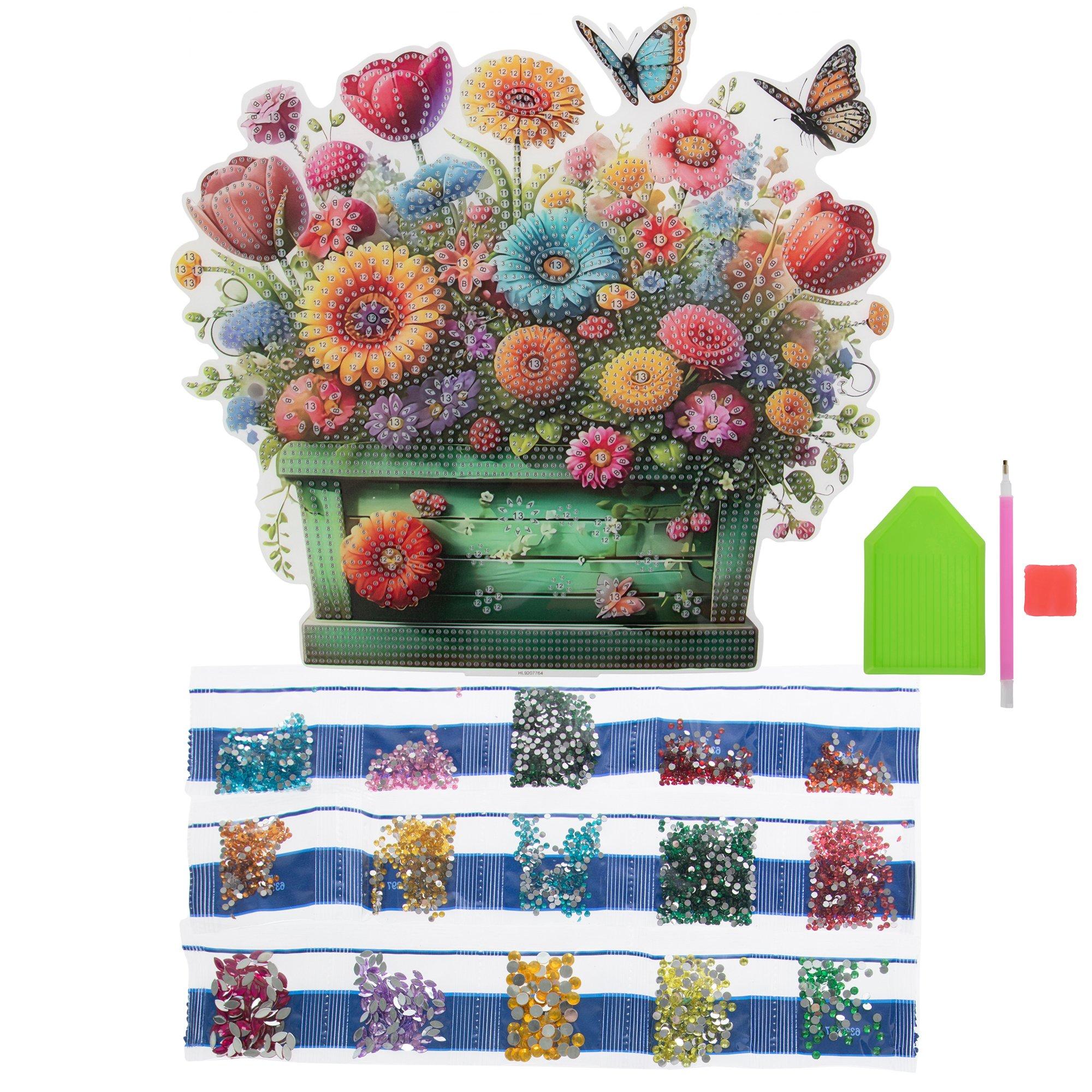 Lymshine 16 Pezzi Diamond Painting Farfalle E Uccelli - Kit Fai Da Te Per Decorazione Giardino 3D