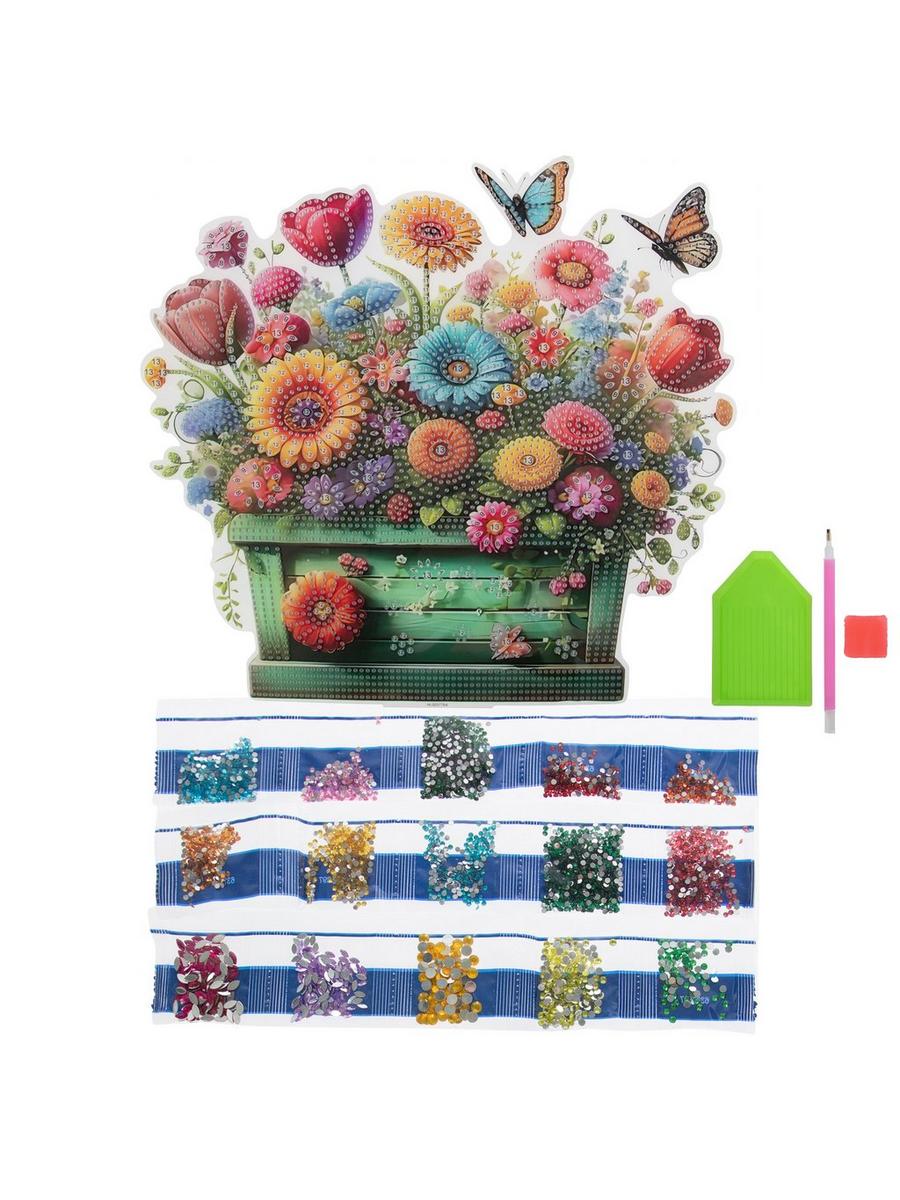 Flowers In Planter 3D Diamond Art Kit | Hobby Lobby | 6378897