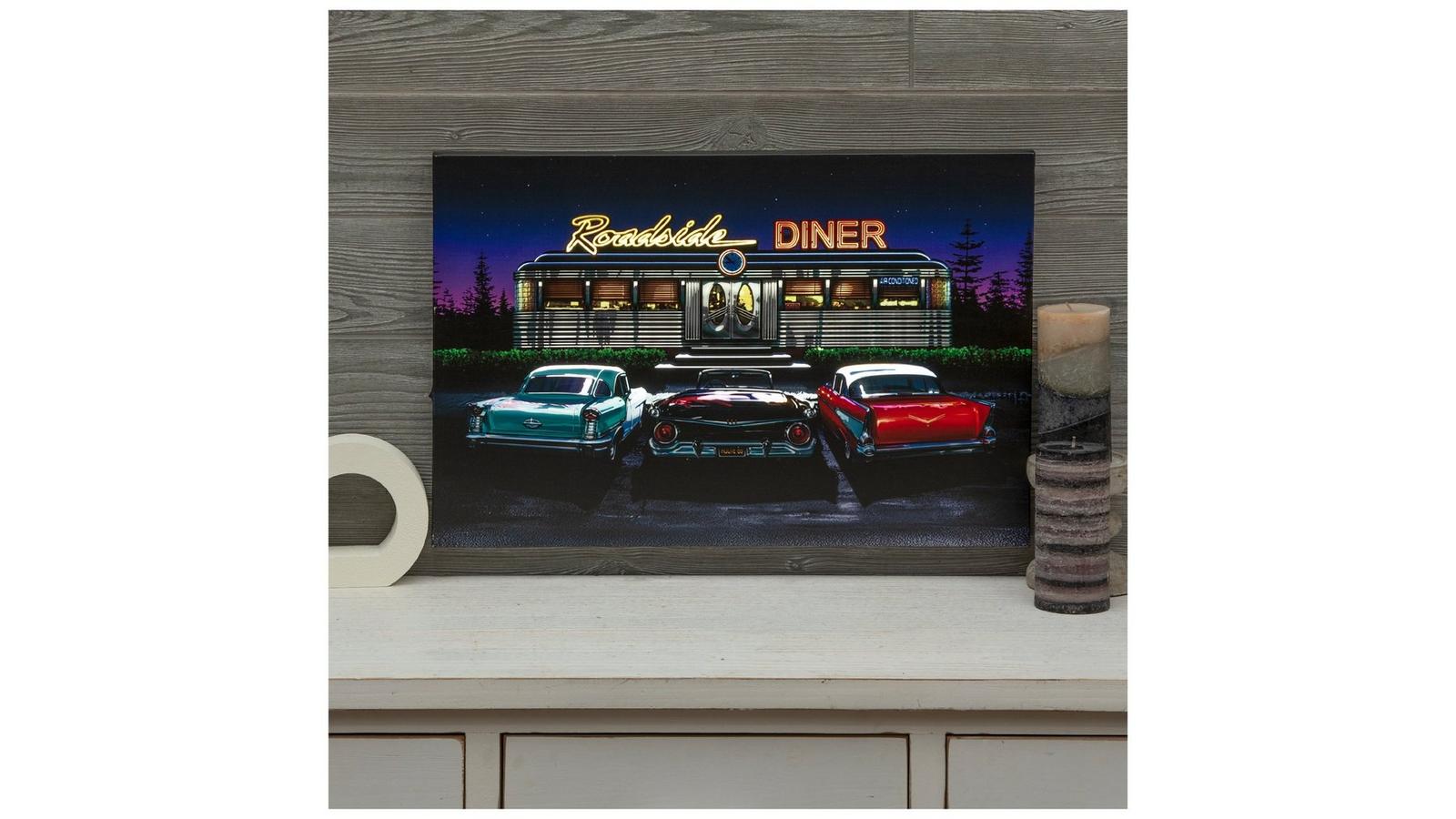 Roadside Diner LED Canvas Wall Decor | Hobby Lobby | 6379440