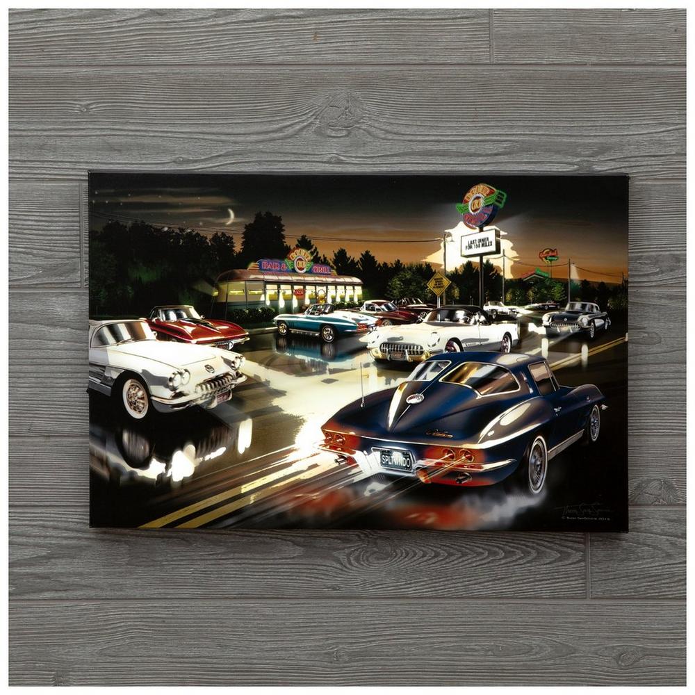 Corvette Diner Light Up Canvas Wall Decor | Hobby Lobby | 6379457