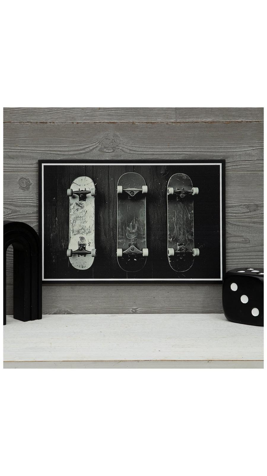Black & White Skateboards Wood Wall Decor | Hobby Lobby | 6381404