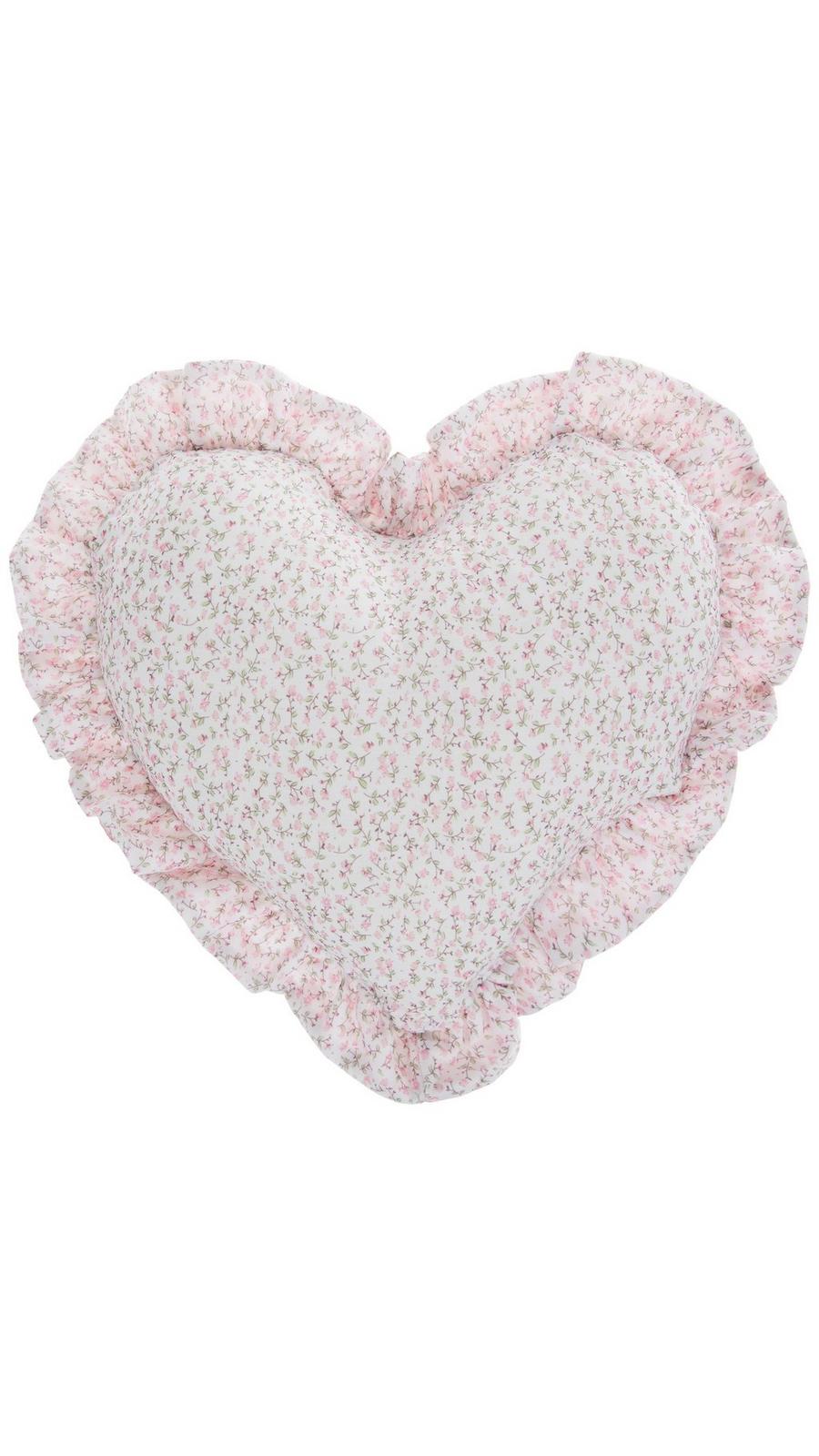 Floral & Gingham Ruffled Heart Pillow | Hobby Lobby | 6382683