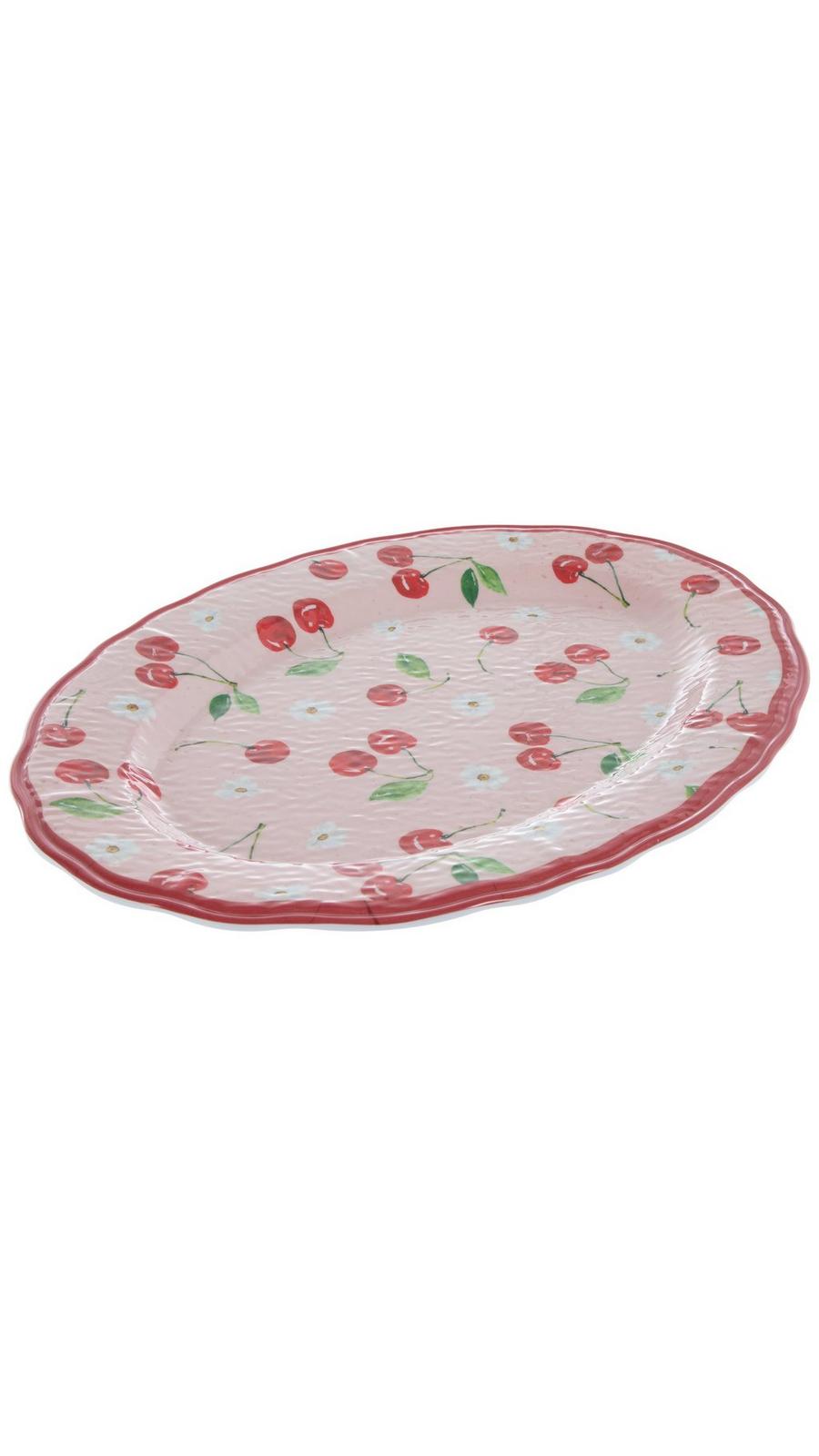 Cherries & Flowers Oval Platter | Hobby Lobby | 6384150