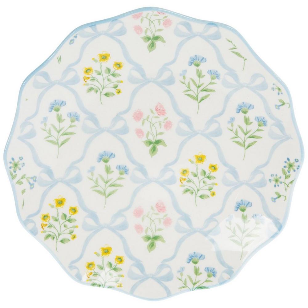 Floral Bow Ceramic Plates