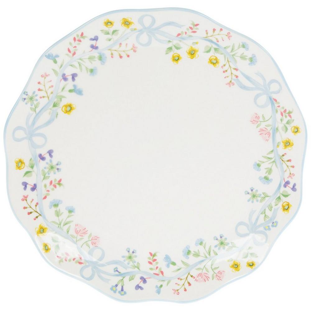 Floral Bow Ceramic Plates