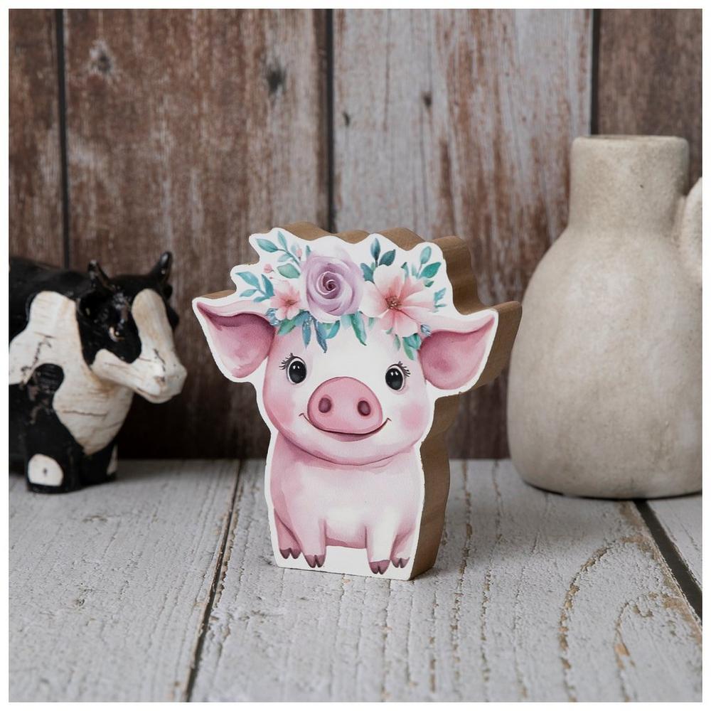 Floral Pig Wood Wall Decor | Hobby Lobby | 6389282