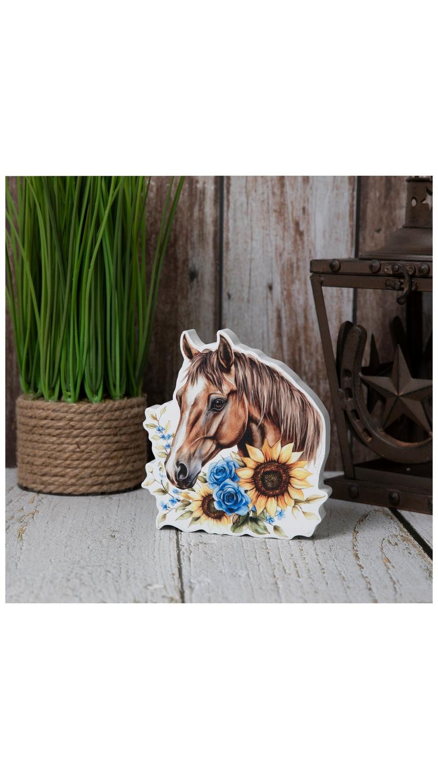 Horse With Flowers Wood Decor | Hobby Lobby | 6389316