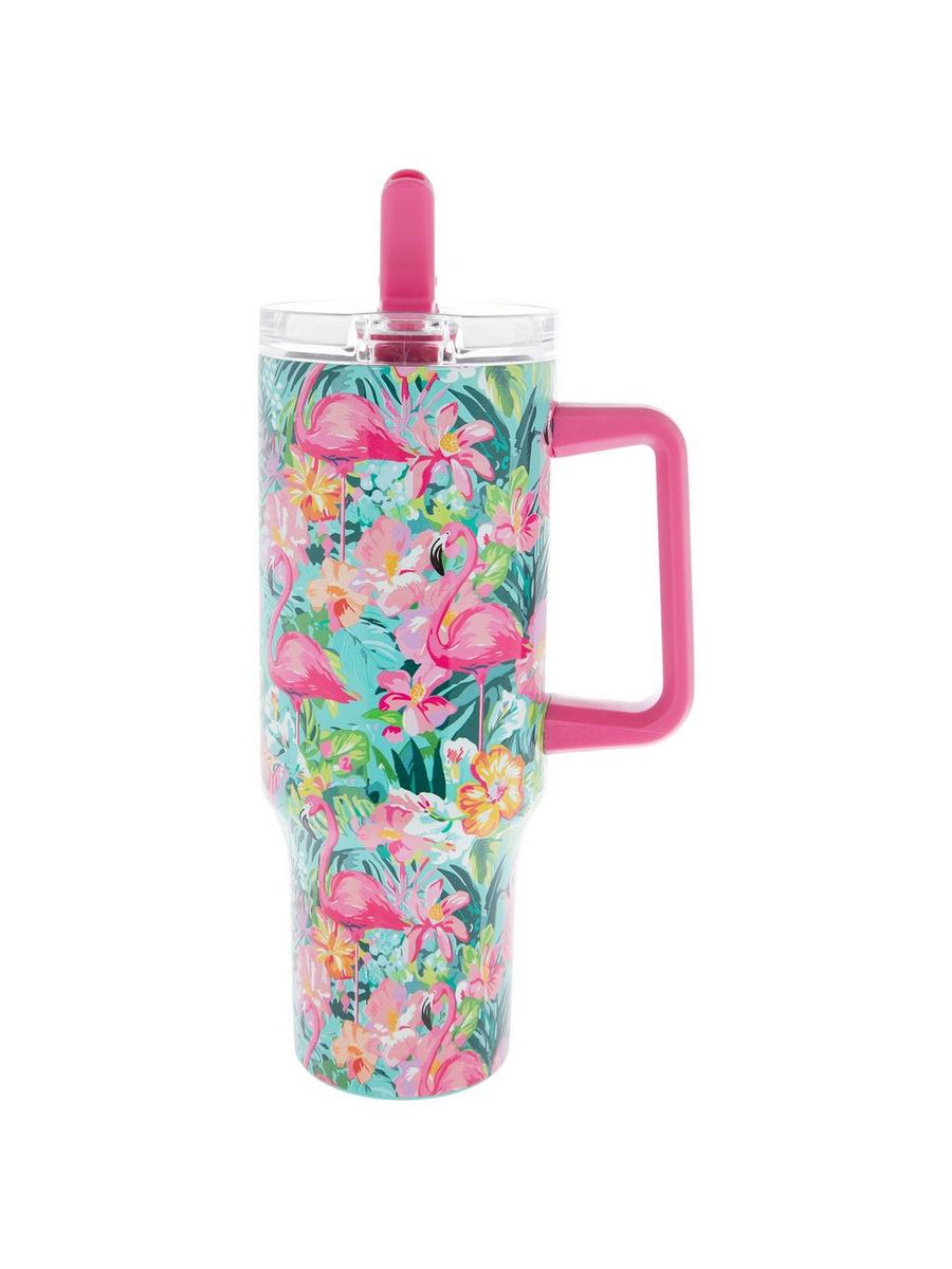 Tropical Flamingo Floral Metal Tumbler | Hobby Lobby | 6389415