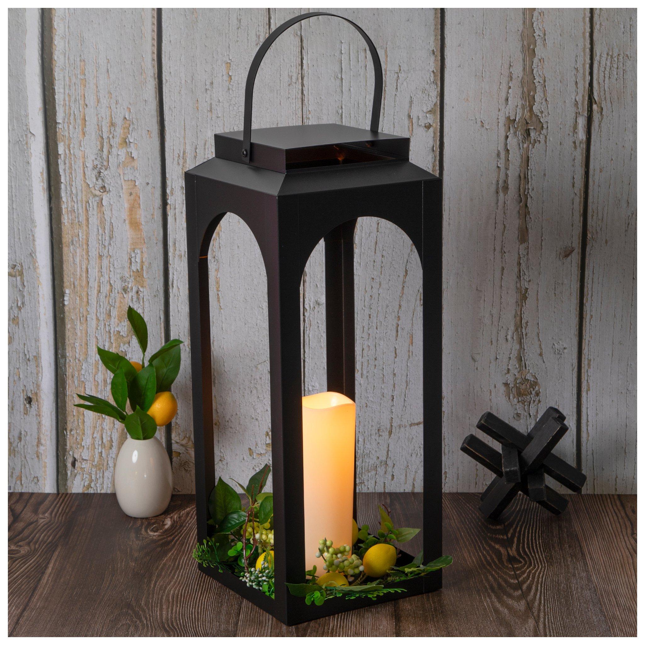 Black Metal LED Lemon Lantern | Hobby Lobby | 6389837