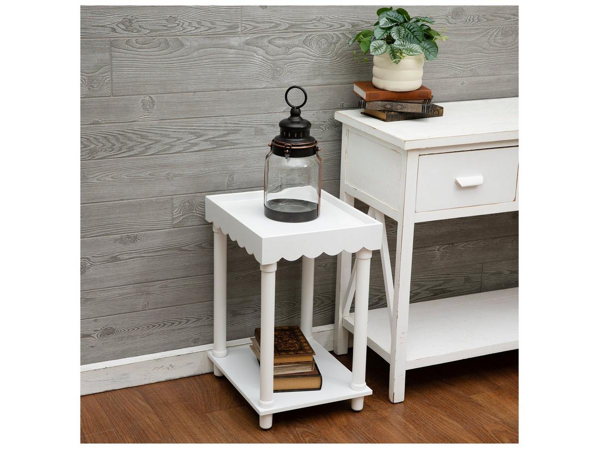 White Scalloped Side Table | Hobby Lobby | 6393268