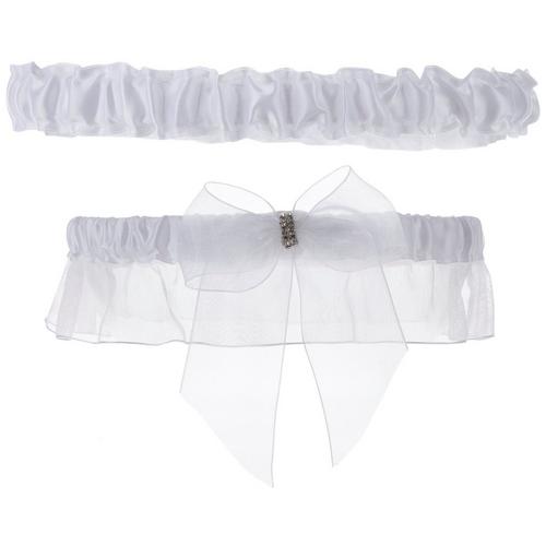 White Satin Garters