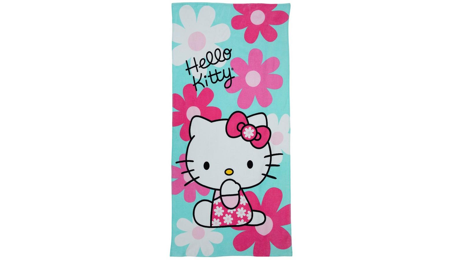 vivitix Hello kitty 肩紐付巻バスタオル　ハイビスカス柄 Hello Kitty Floral Beach Towel | Hobby Lobby | 6395859