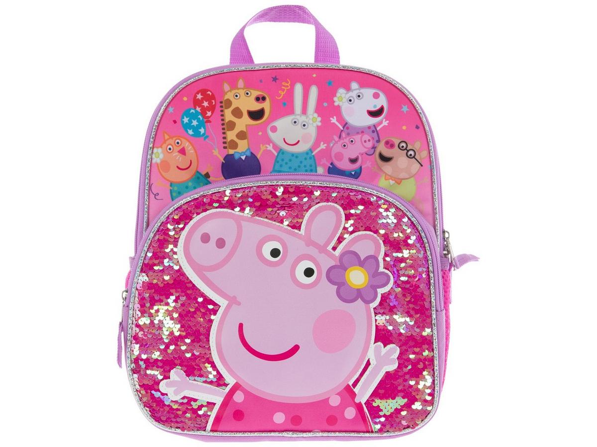 flying pig flip sequin mini backpack Reversible with Straps Add style to your childs everyday look with this Kids 16 Flip Sequin Animal Backpack from Cat Peppa Pig Kids' 12" Backpack,