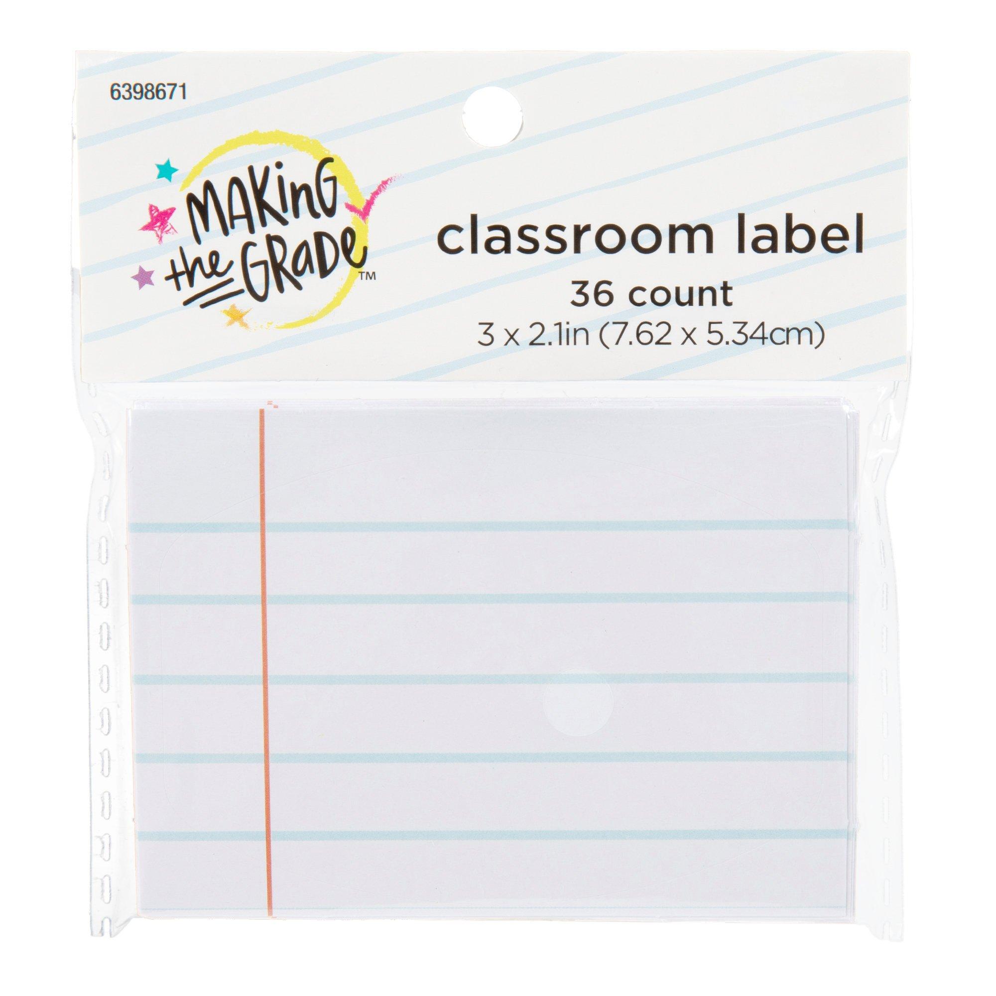 Notebook Paper Classroom Labels | Hobby Lobby | 6398671