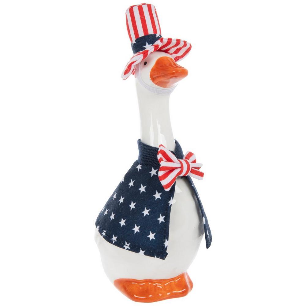 Patriotic Goose Figurine
