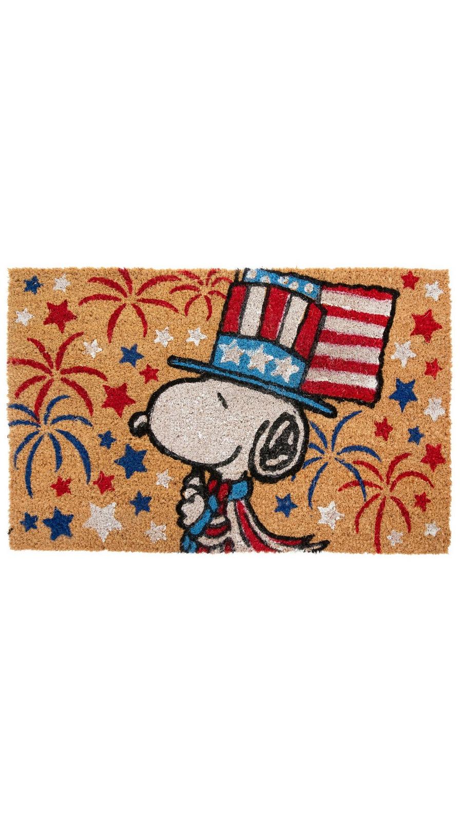Peanuts Patriotic Snoopy Coir Doormat | Hobby Lobby | 6400972