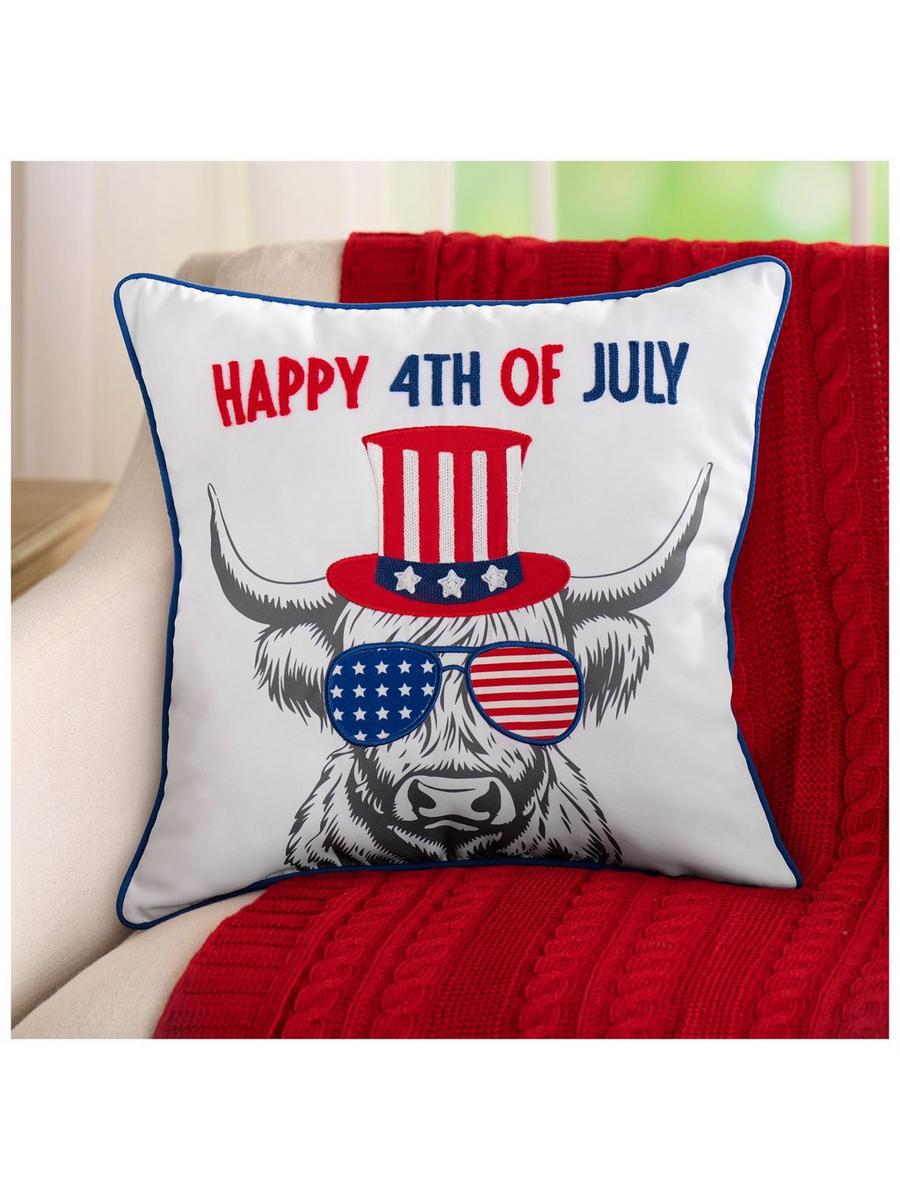 Happy 4th Of July Highland Cow Pillow Cover | Hobby Lobby | 6401392