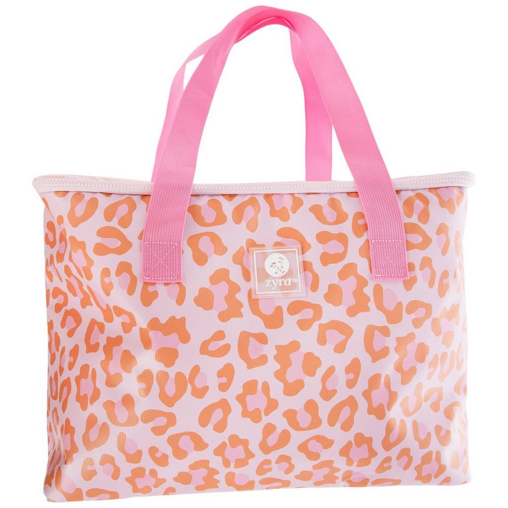 Zyra Pink & Orange Leopard Print Cooler Tote | Hobby Lobby | 6402341