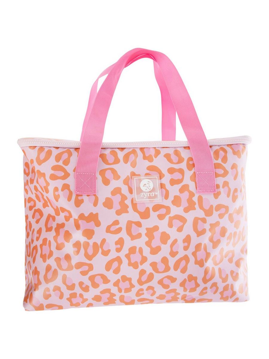 Zyra Pink & Orange Leopard Print Cooler Tote | Hobby Lobby | 6402341
