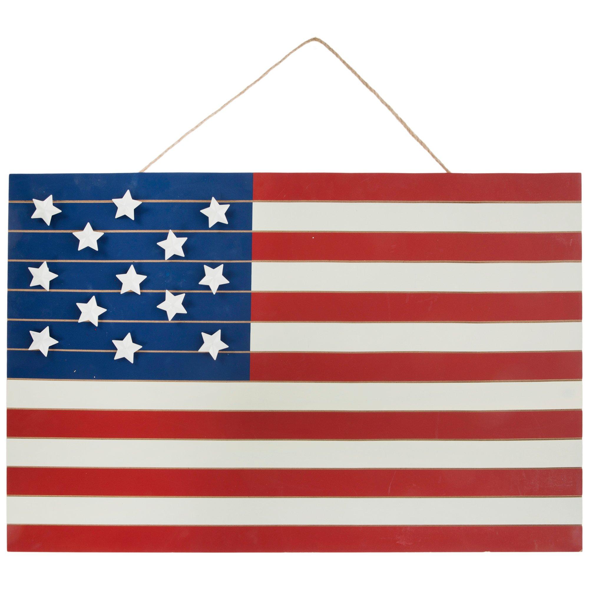 American Flag Floral Woodchip Wall Decor | Hobby Lobby | 6313662