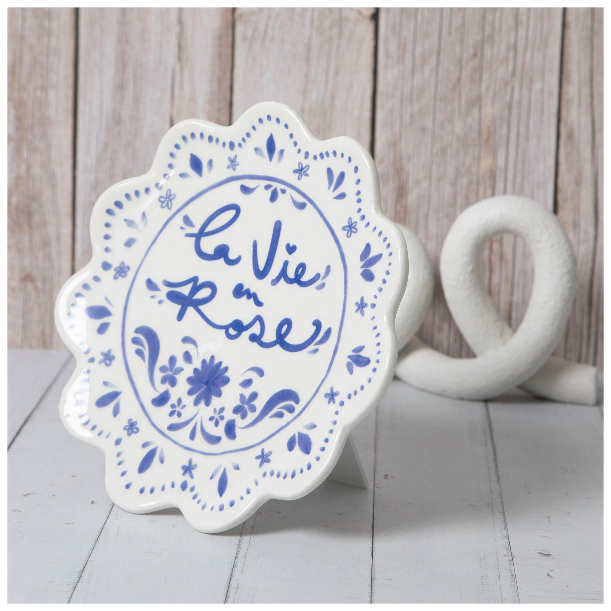La Vie En Rose Scalloped Plate Decor | Hobby Lobby | 6403430