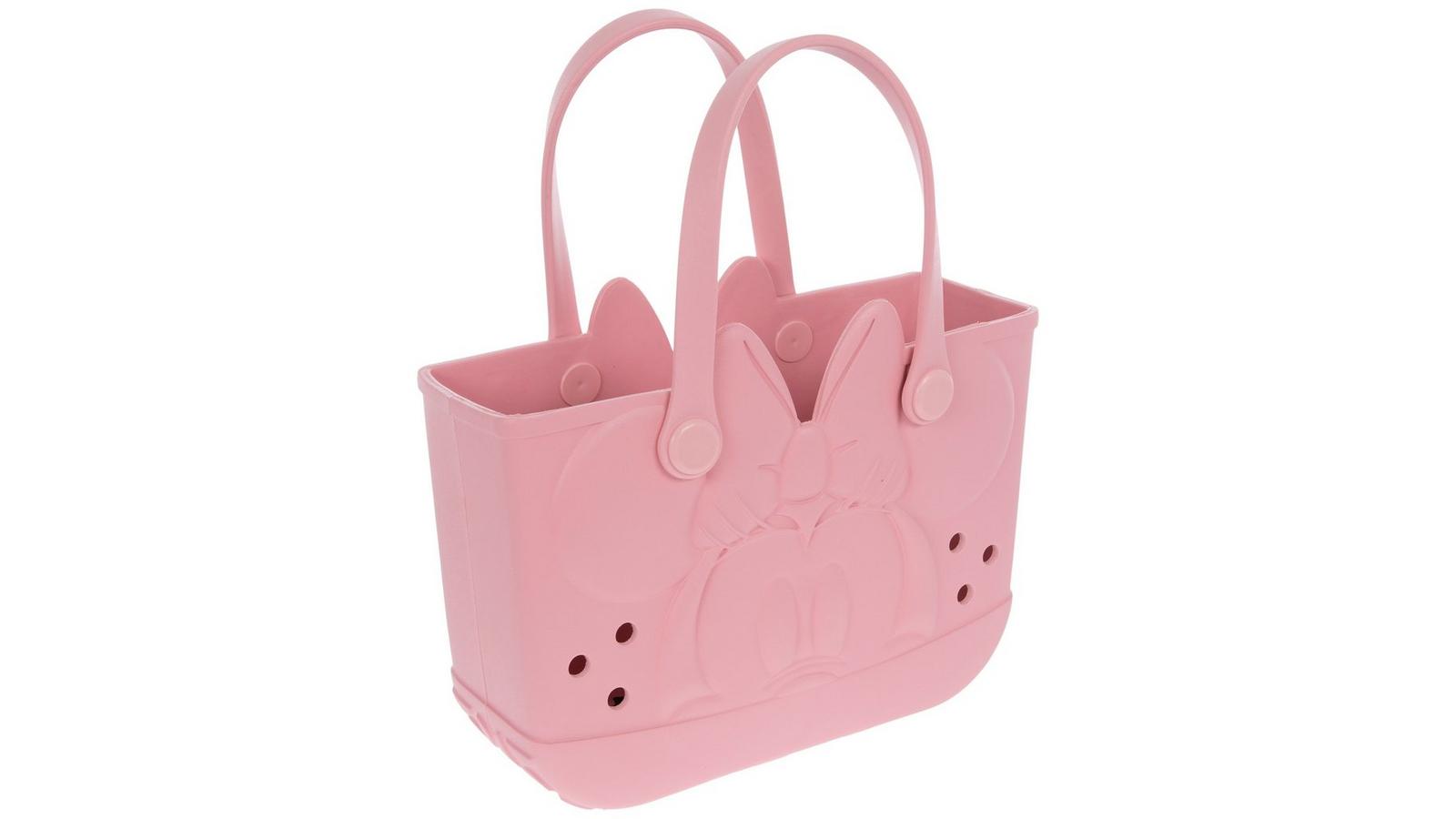 Sac Tote Bag Flamant Rose - Toile De Jute - Doublé - Fait Main - 33x33x10 Cm - Neuf