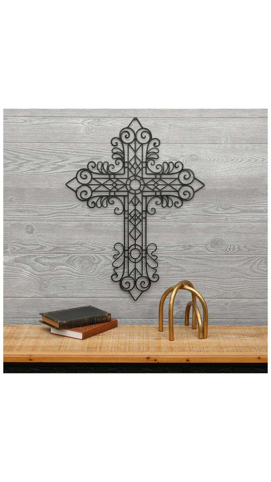 Black Swirls & Shapes Metal Wall Cross | Hobby Lobby | 6406821