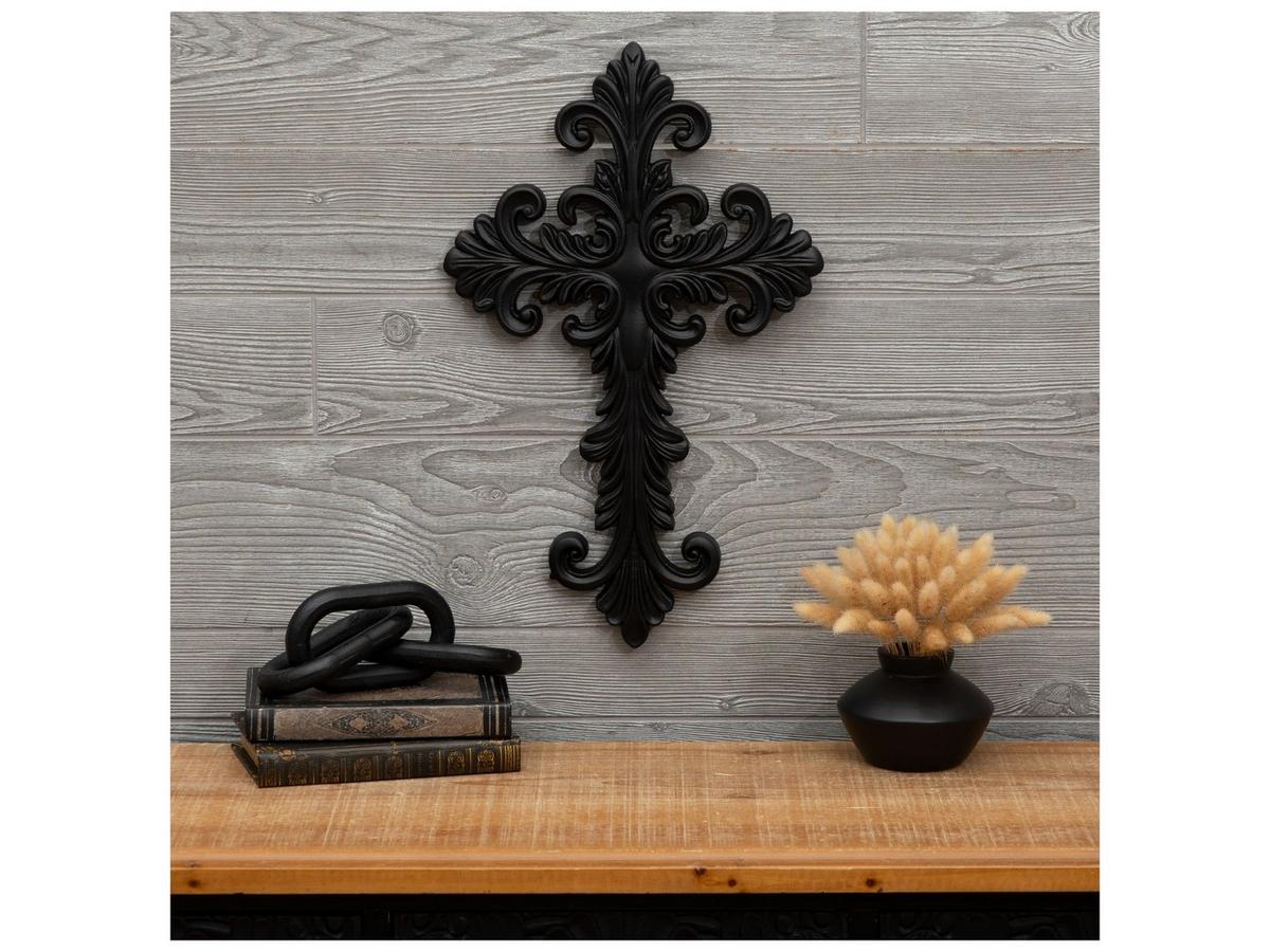 Black Ornate Cross Wood Wall Decor | Hobby Lobby | 6407647