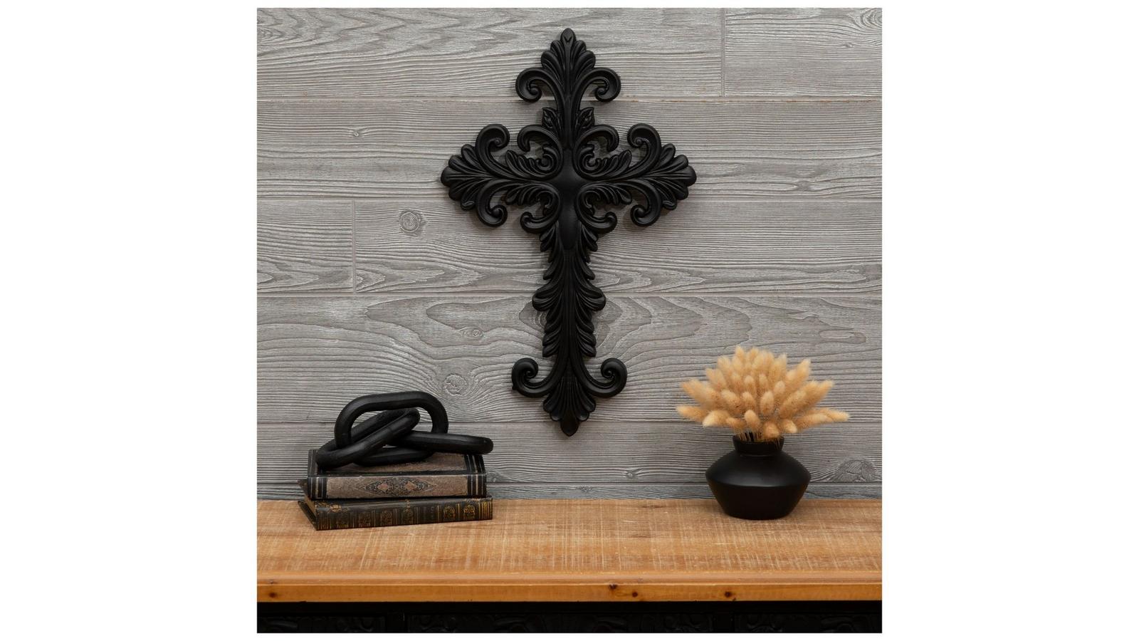 Black Ornate Cross Wood Wall Decor | Hobby Lobby | 6407647