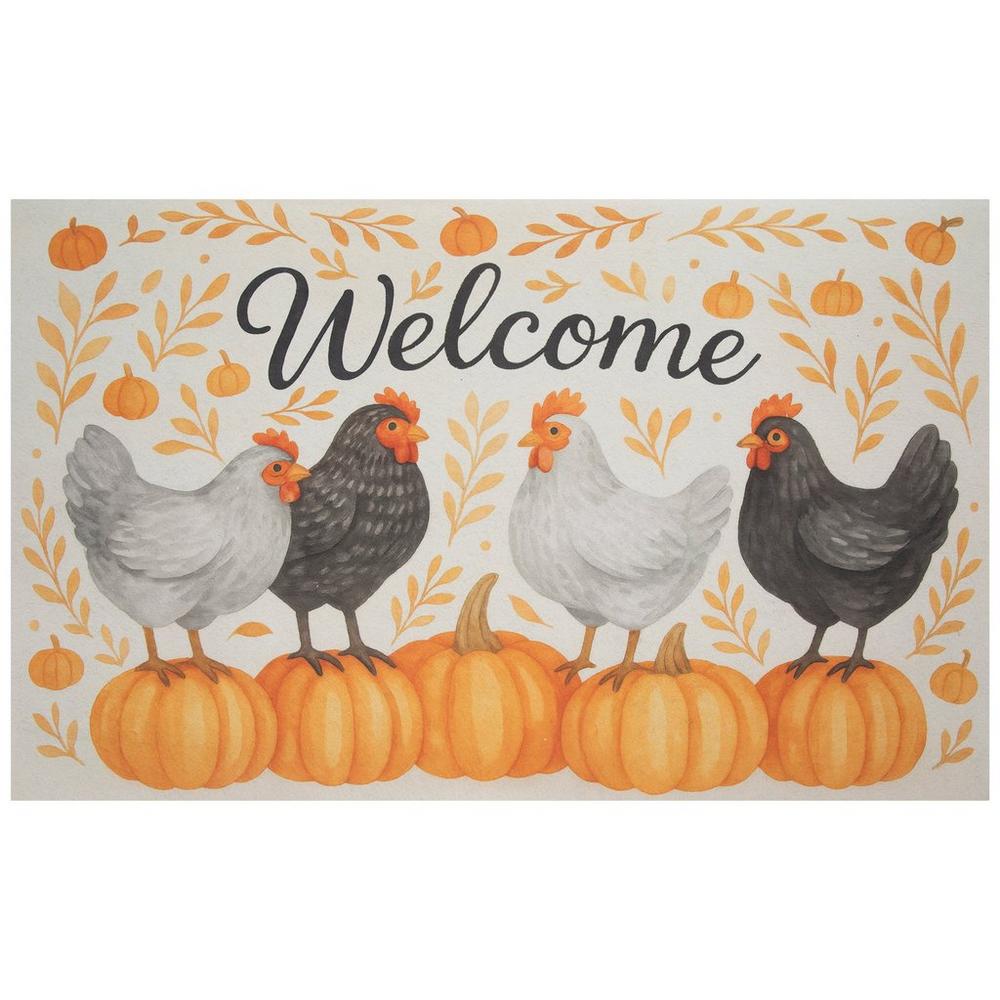 Welcome Chickens & Pumpkins Doormat | Hobby Lobby | 6408975