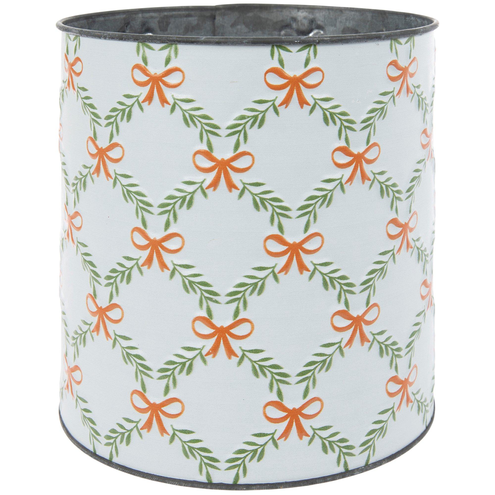 Orange Bows Embossed Metal Container | Hobby Lobby | 6410377