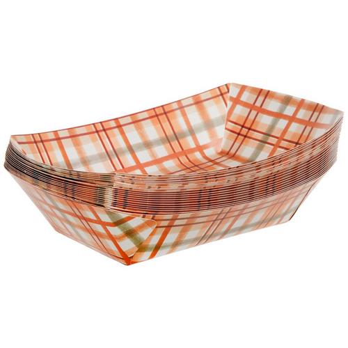Orange Plaid Food Baskets