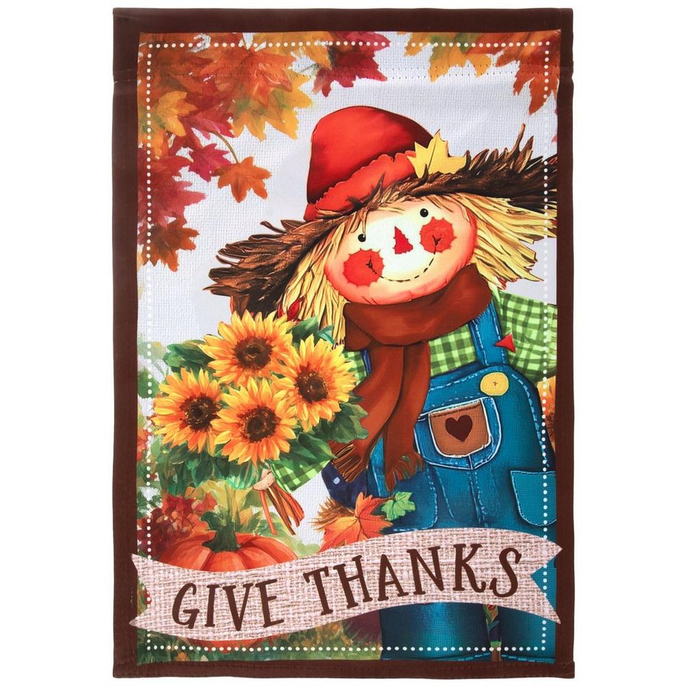 Give Thanks Scarecrow Garden Flag | Hobby Lobby | 6413348