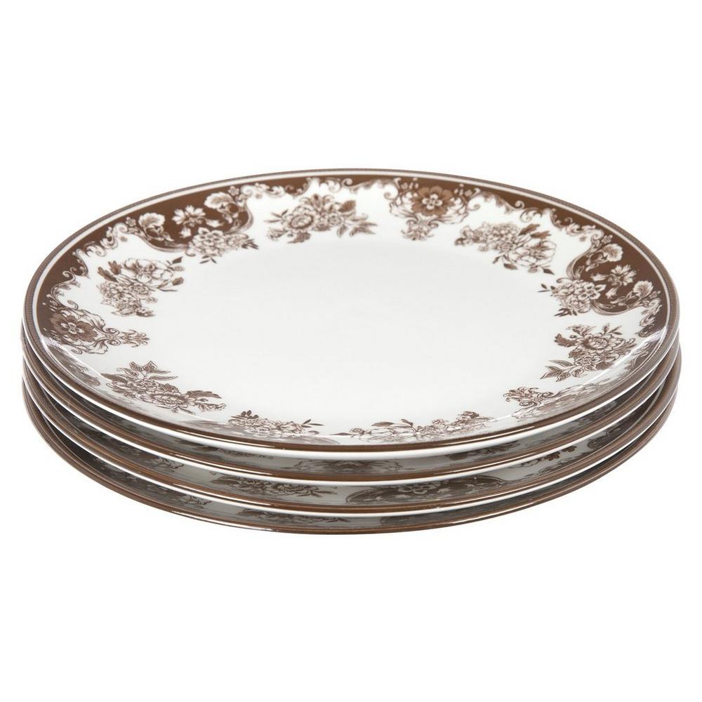 Brown Floral Toile Dinner Plate | Hobby Lobby | 6414411