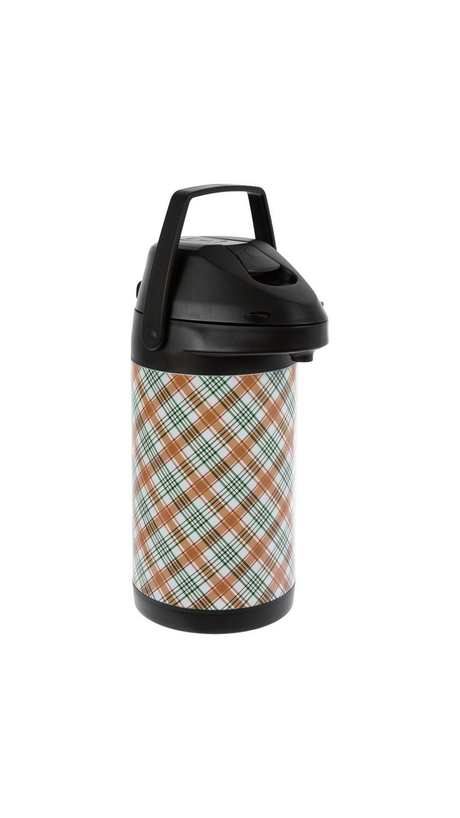 Orange & Green Plaid Airpot Drink Dispenser | Hobby Lobby | 6416010