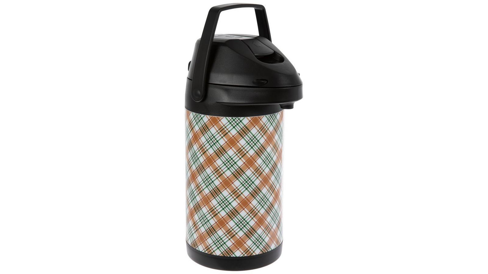Orange & Green Plaid Airpot Drink Dispenser | Hobby Lobby | 6416010