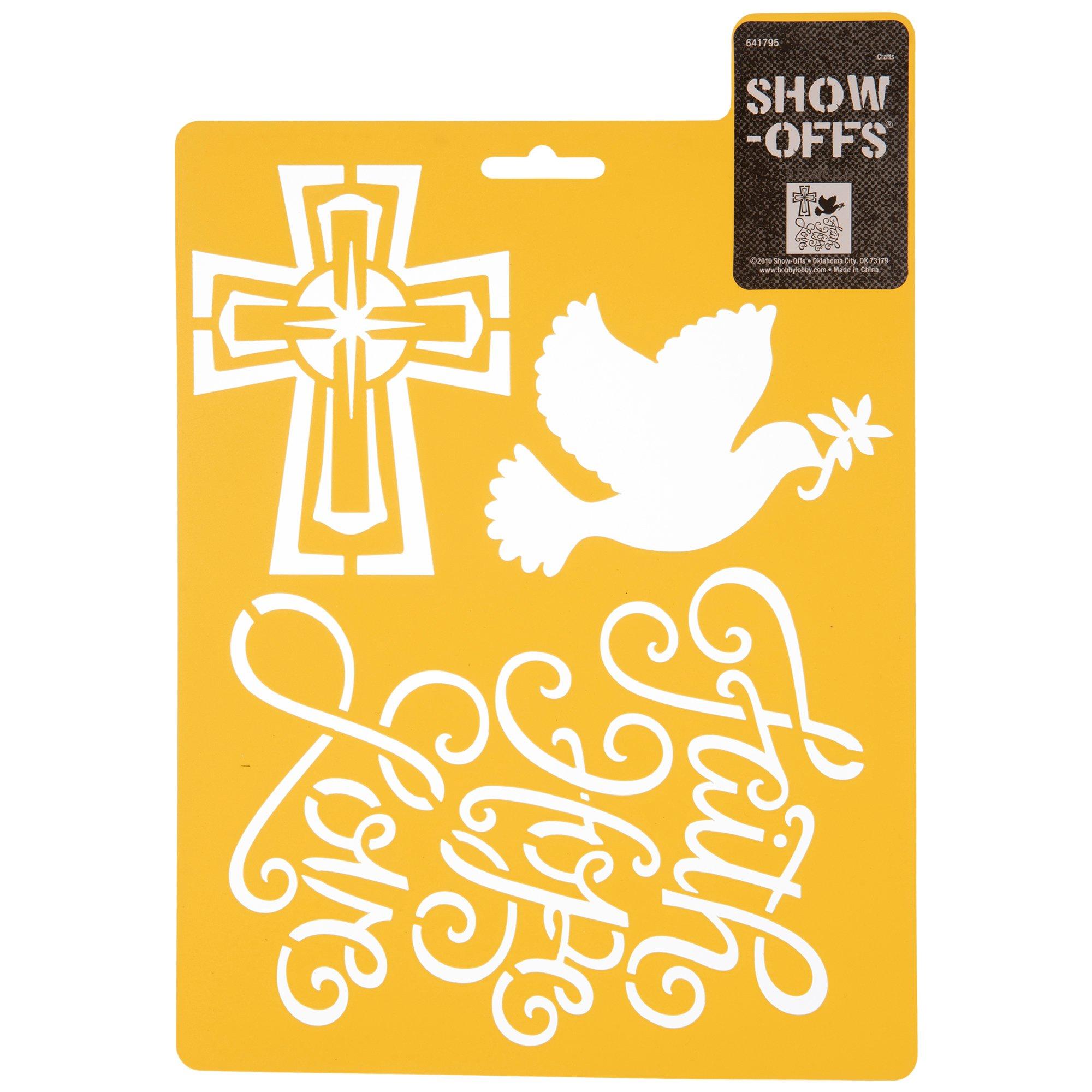 Welcome & Blessed Adhesive Stencil, Hobby Lobby