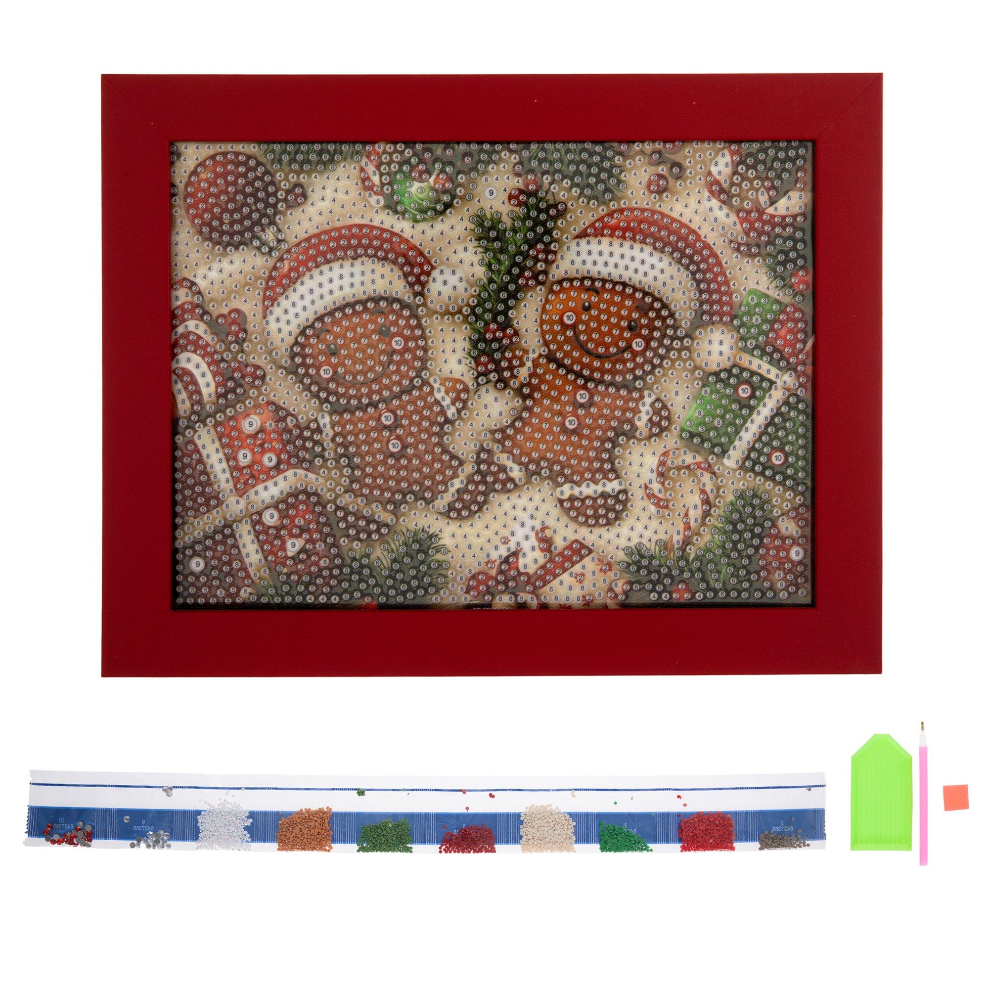Framed Gingerbread Men Diamond Art Kit | Hobby Lobby | 6427355