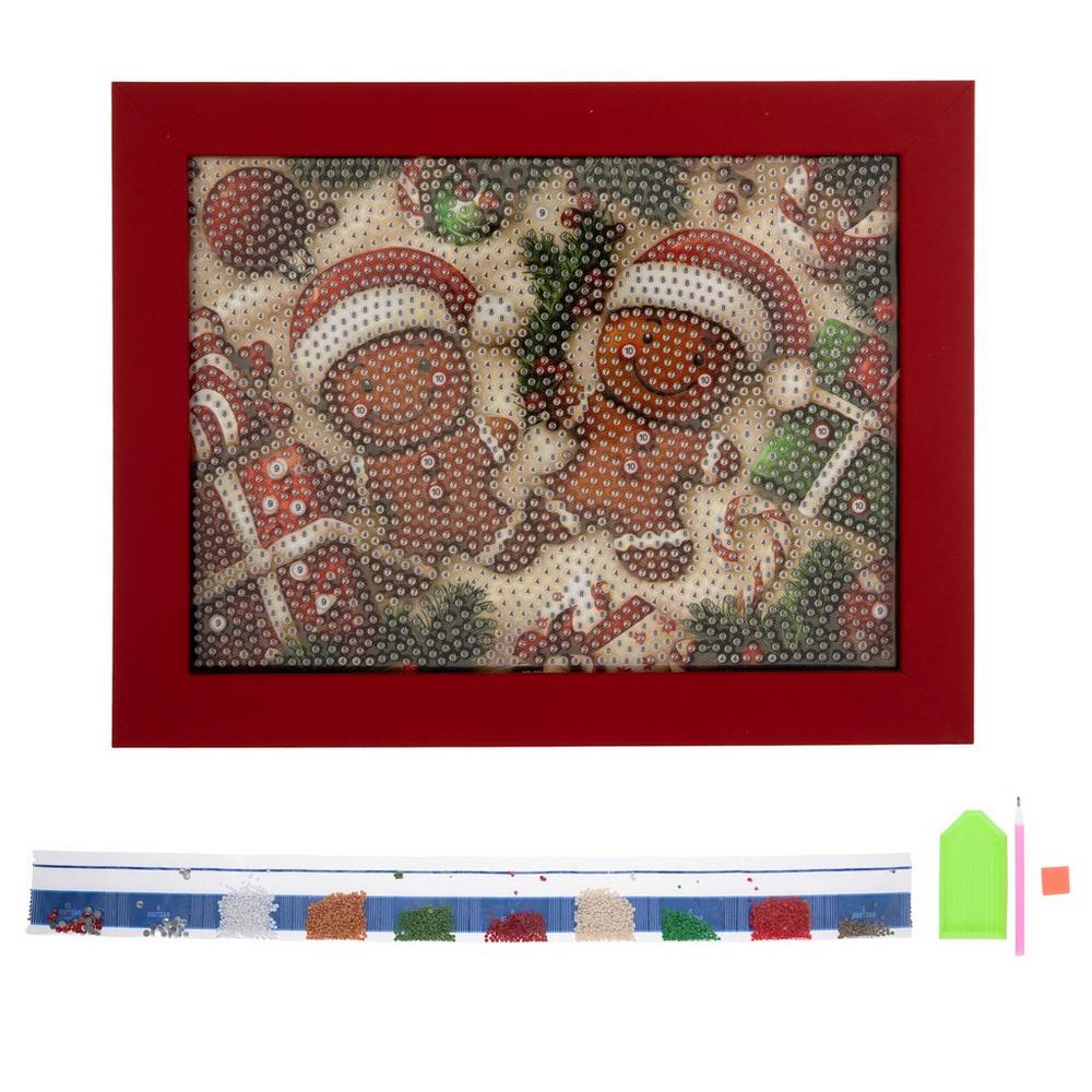 Framed Gingerbread Men Diamond Art Kit | Hobby Lobby | 6427355