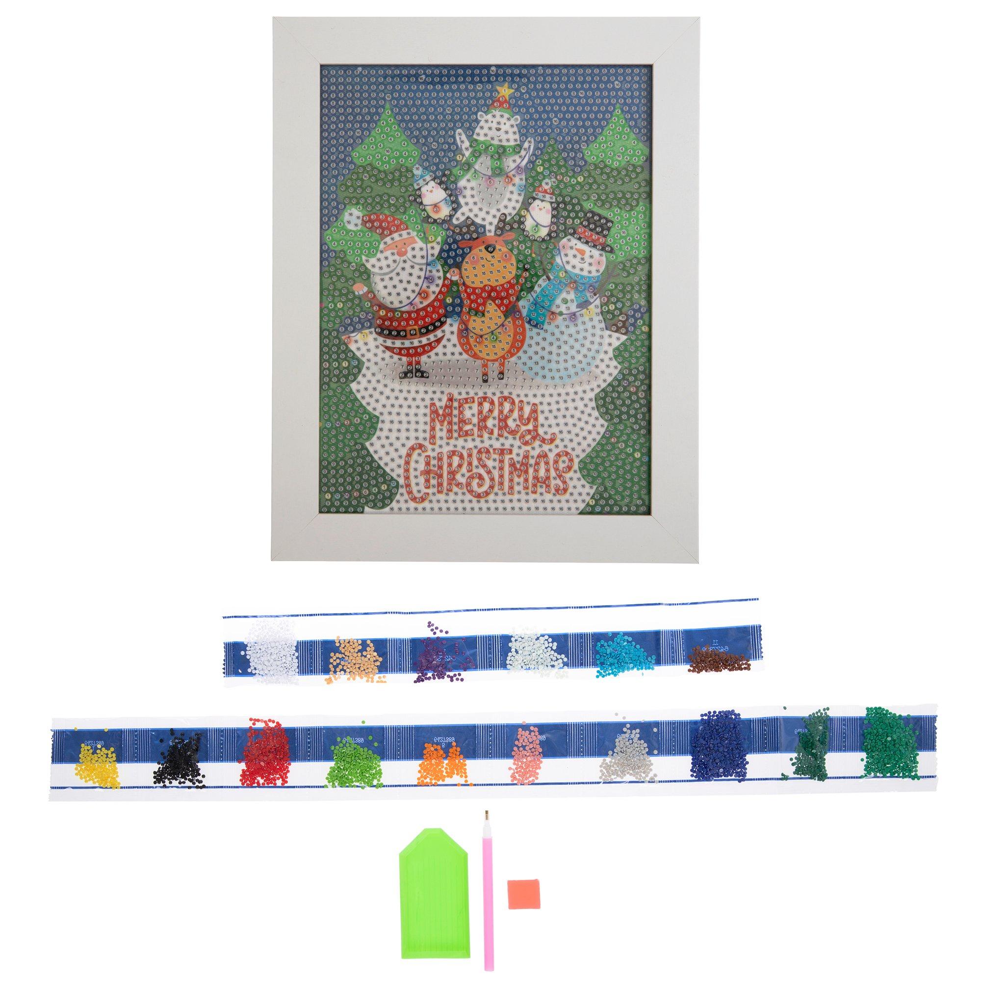 Framed Santa & Friends Diamond Art Kit | Hobby Lobby | 6427389