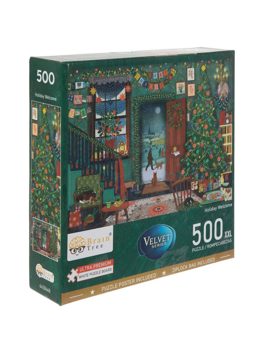 【セール中】ハウスライト✨クリスマス✨3Pセット Velvet Series Holiday Welcome Puzzle | Hobby Lobby | 6428668
