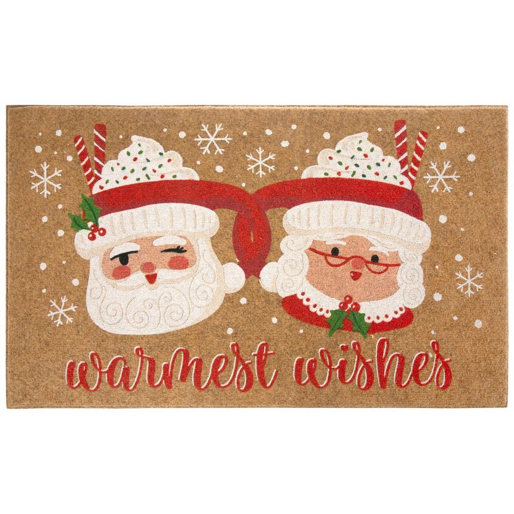Warmest Wishes Santa Claus & Mrs. Claus Doormat | Hobby Lobby