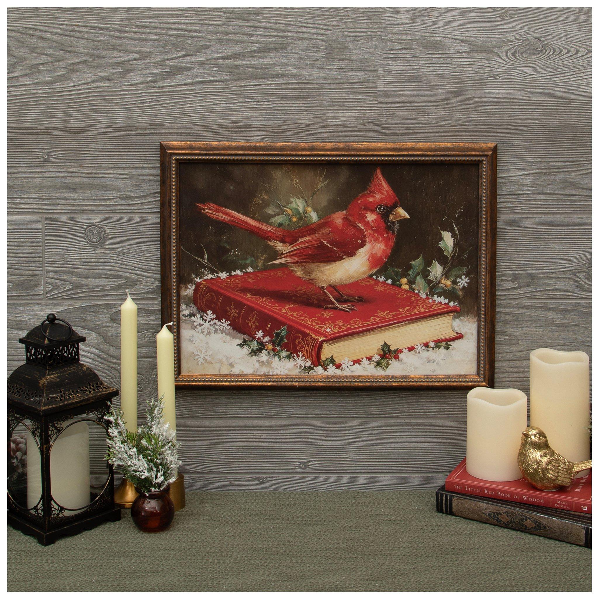 Cardinal On Book Wood Wall Decor | Hobby Lobby | 6436901