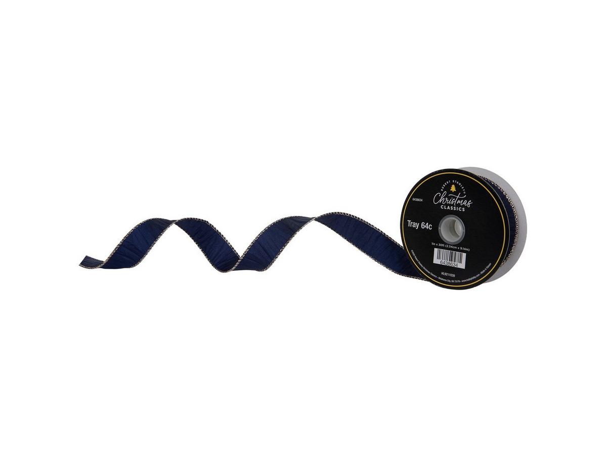 Navy Crinkled Wired Edge Ribbon | Hobby Lobby | 6438634