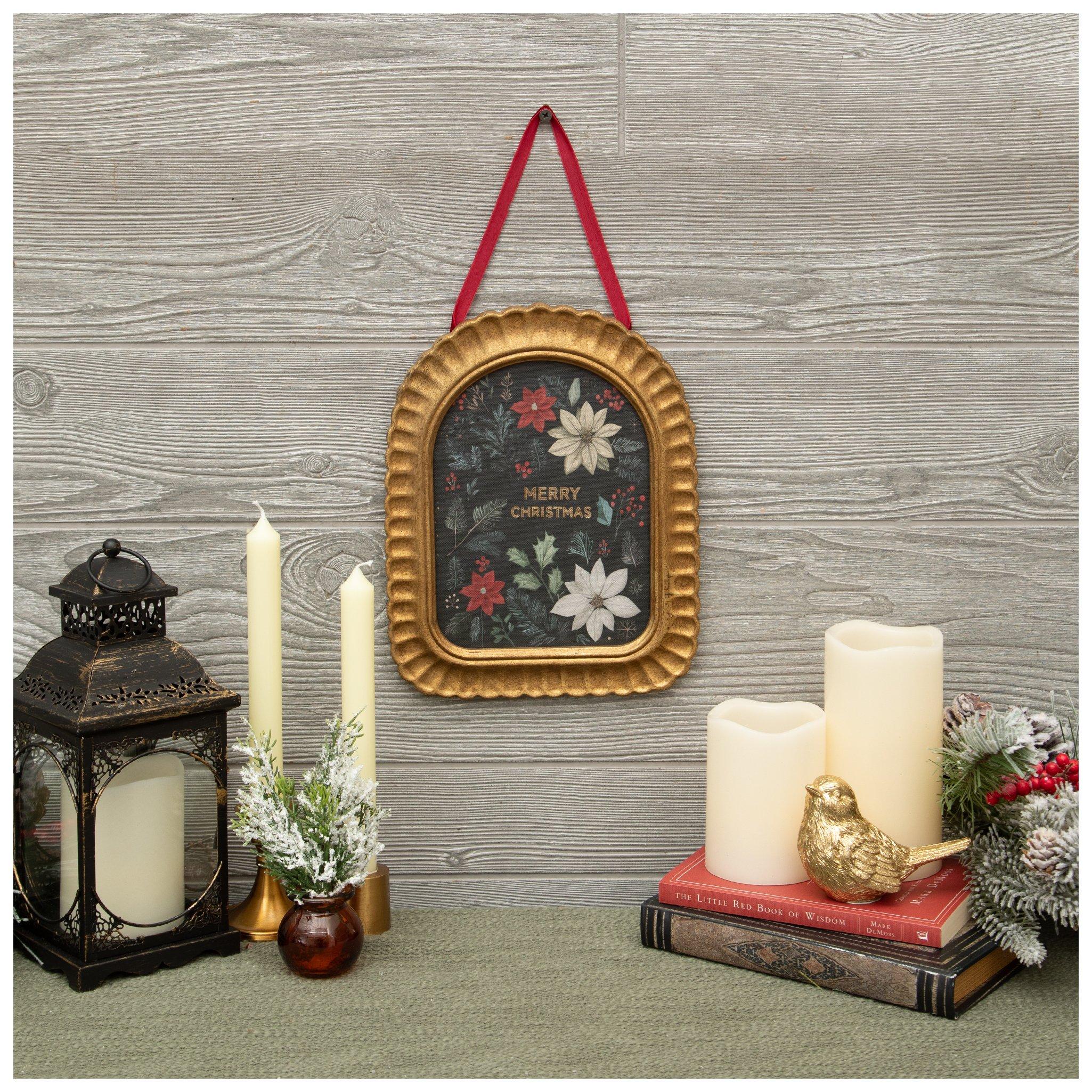 Merry Christmas Poinsettia Wall Decor | Hobby Lobby | 6441810
