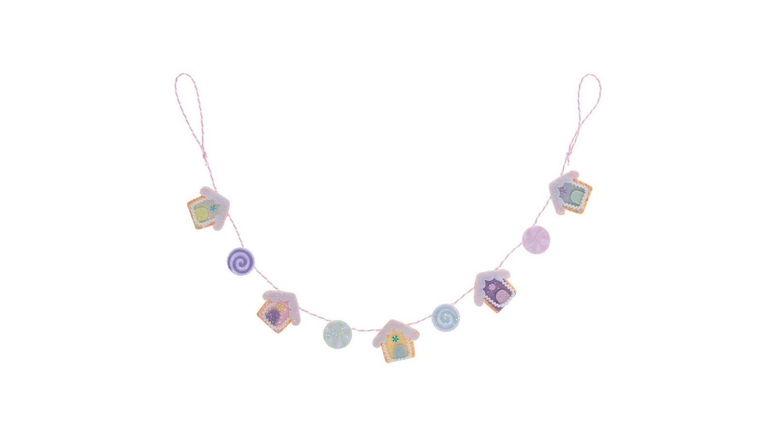 Pastel Gingerbread House & Candy Mini Garland | Hobby Lobby | 6442362
