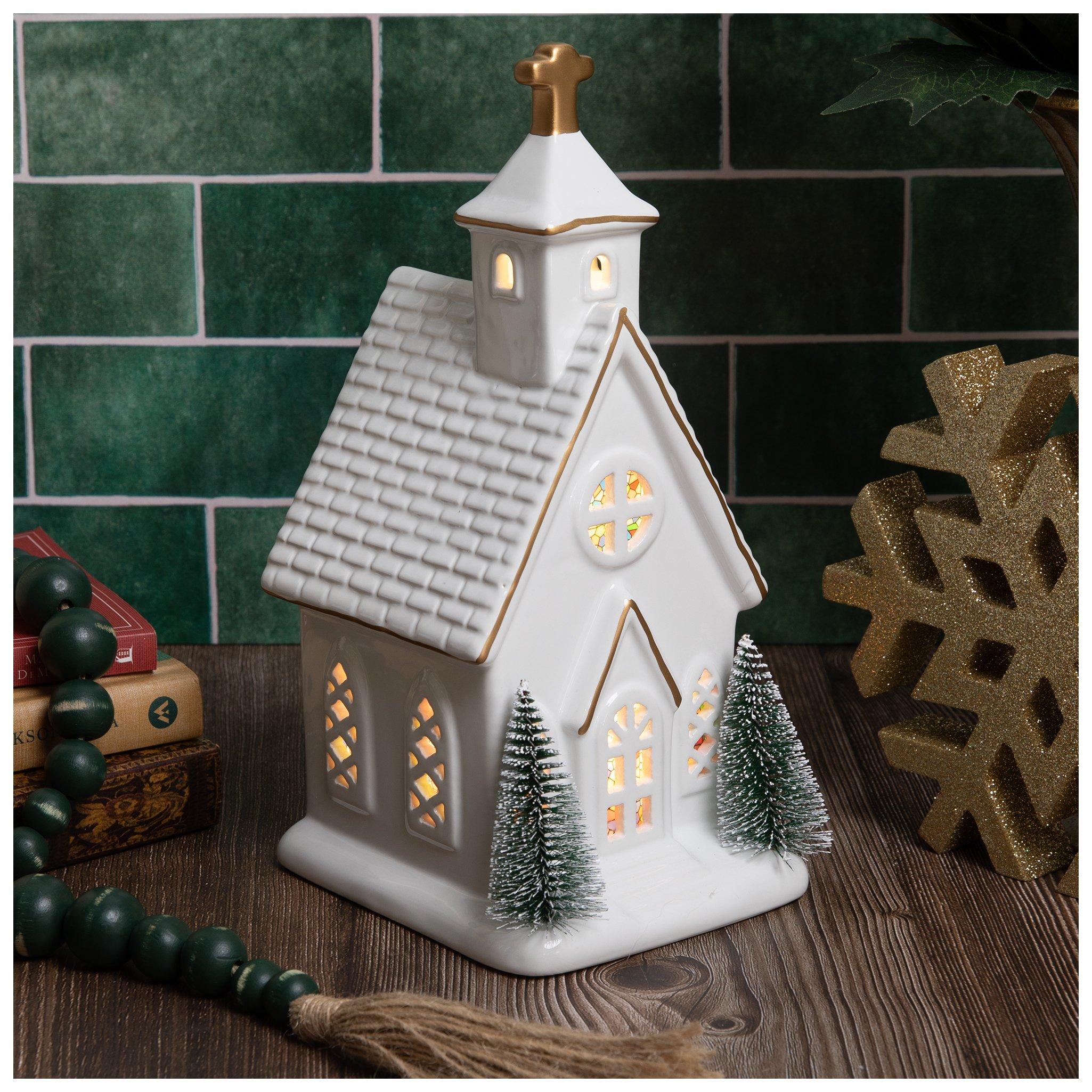 White Dolomite Light Up Church | Hobby Lobby | 6443469
