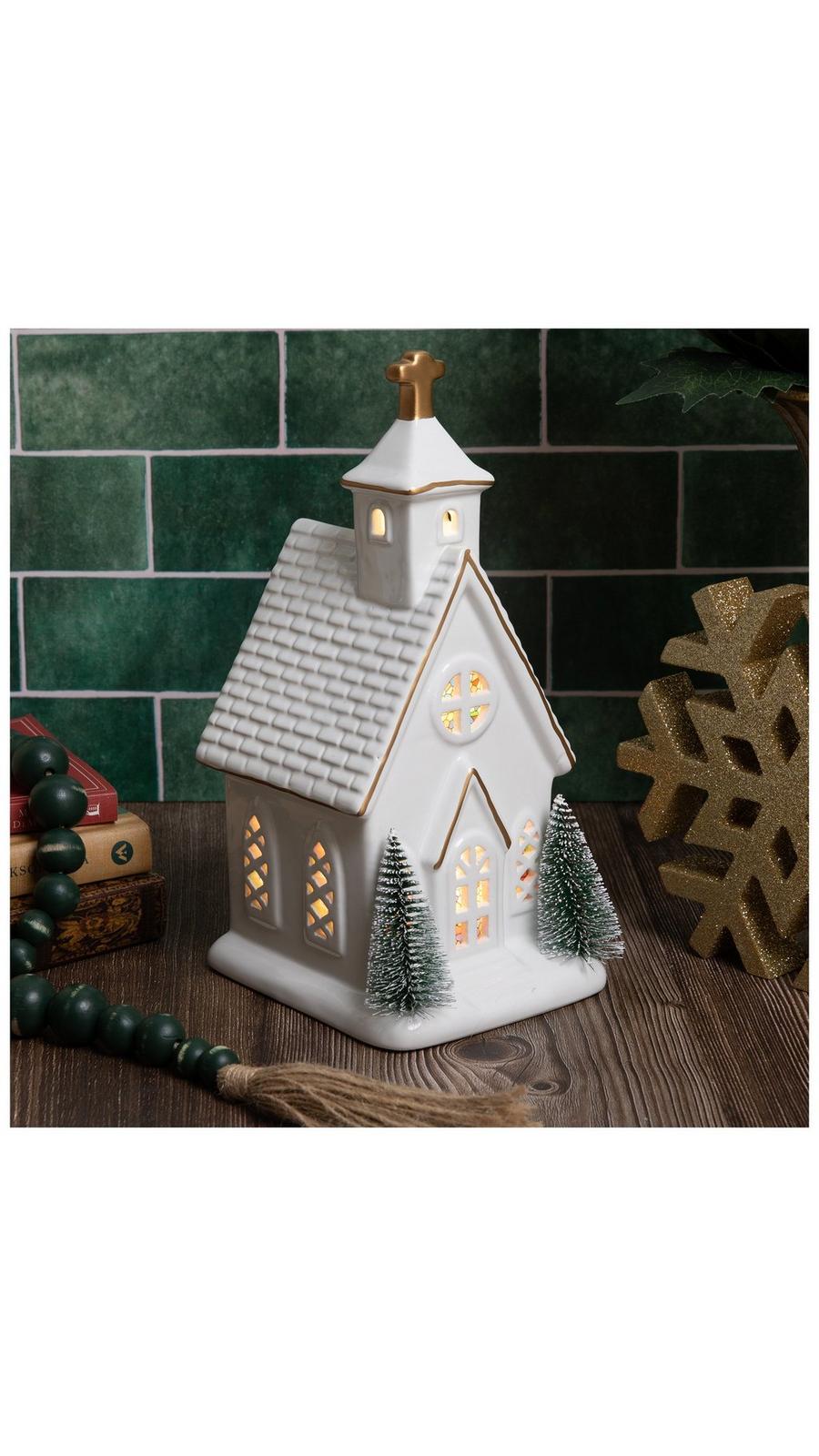 White Dolomite Light Up Church | Hobby Lobby | 6443469