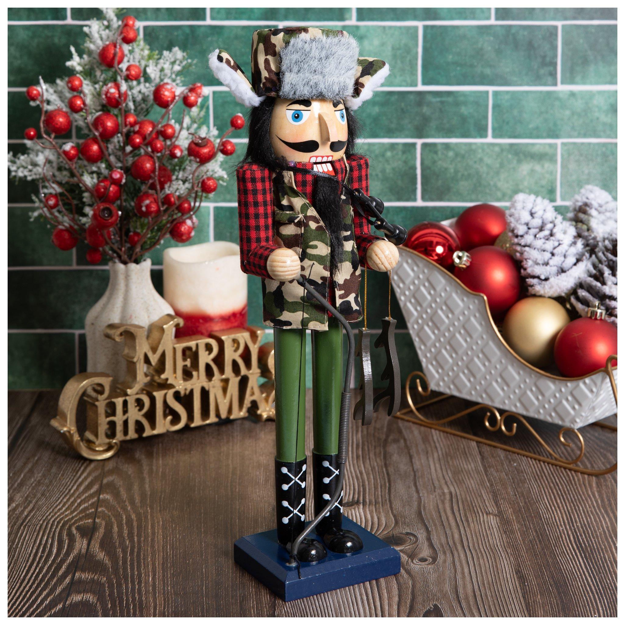 Hunter With Bow & Antlers Wood Nutcracker | Hobby Lobby | 6444249